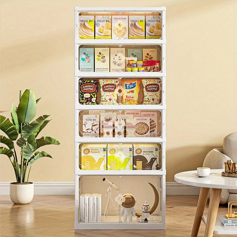 Foldable Shoe Rack Sneaker Display Cabinet Entryway Corner Shoe Storage Box Dust-Proof Moisture-Proof Double-DoorStorage Cabinet