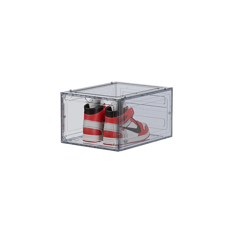 Thickened Side-Open Shoe Box Storage Box Transparent Sneaker Storage Cabinet Space Saving Plastic Anti-Oxidation Foldable