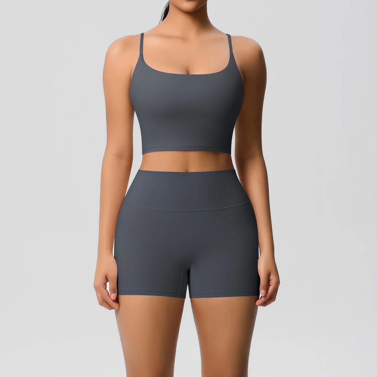 2 Piece Yoga Clothes Women 2pcs Patchwork Sport Yoga Suit Sports women's yoga bra Quick Drying Cycling Workout Gym Shorts
