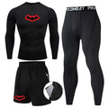 Men's 3-Piece Running Gym Outfit Quick-Dry Compression Wear for Morning/Evening Runs and Training in Spring and Autumn