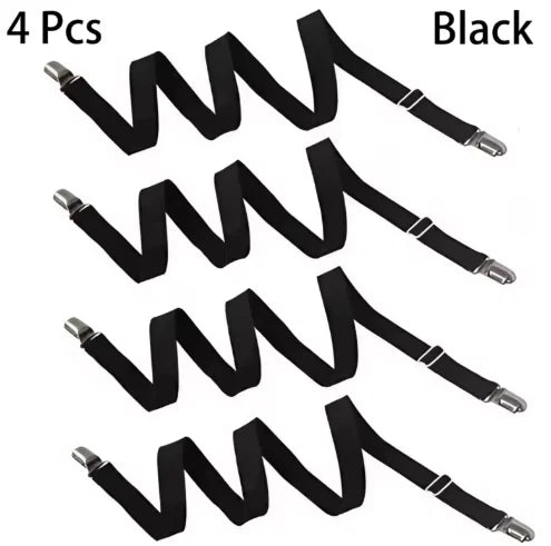 Bed Sheet Holder Clips - Elastic Non-Slip Sheet Fasteners, Adjustable Mattress Gripper for Fitted Sheets, Sofa Covers, Duve