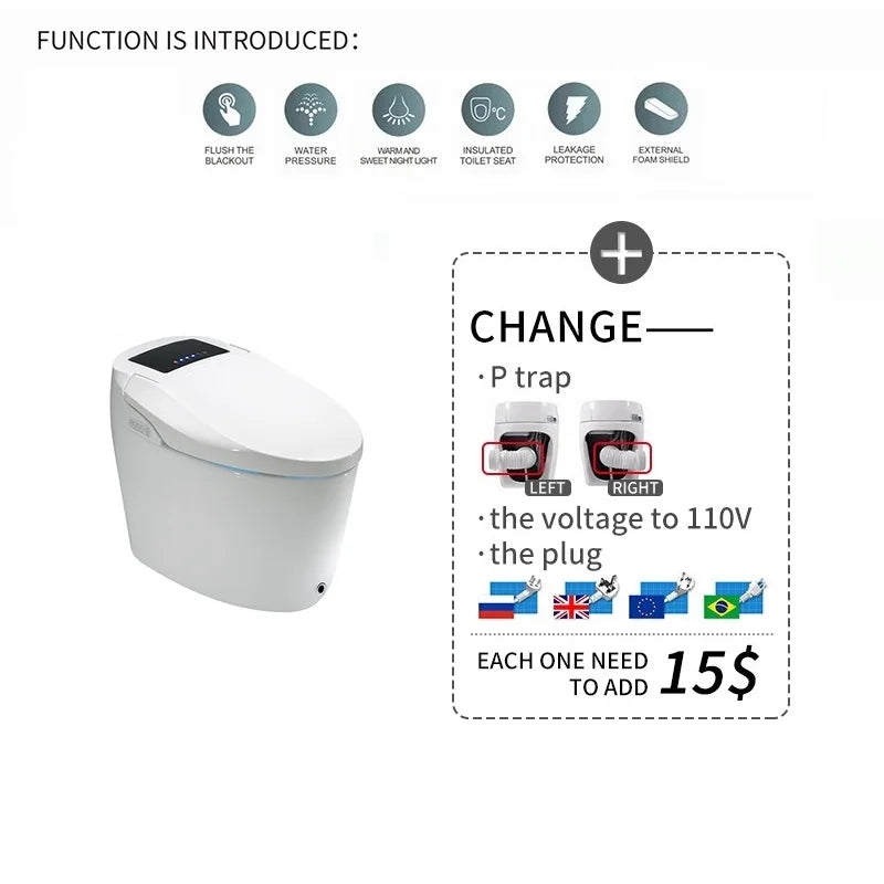 Modern Electronic Sanitary Wares Modern Economic Wc Intelligent Toilet Cheap Price