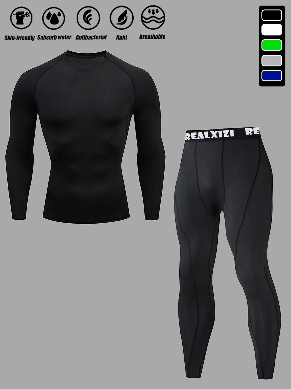 Men's Compression Sportswear Suit Running GYM Tight Clothes Yoga Sets Male Jogging Quick-drying Clothing Tracksuit Fitness Set