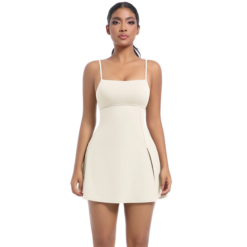 Women Yoga Tennis Skirts Gym Golf Running Sports Fitness Jumpsuit Skirt Sports Overalls Fitness Suits Gym Tracksuit Dance Skirt