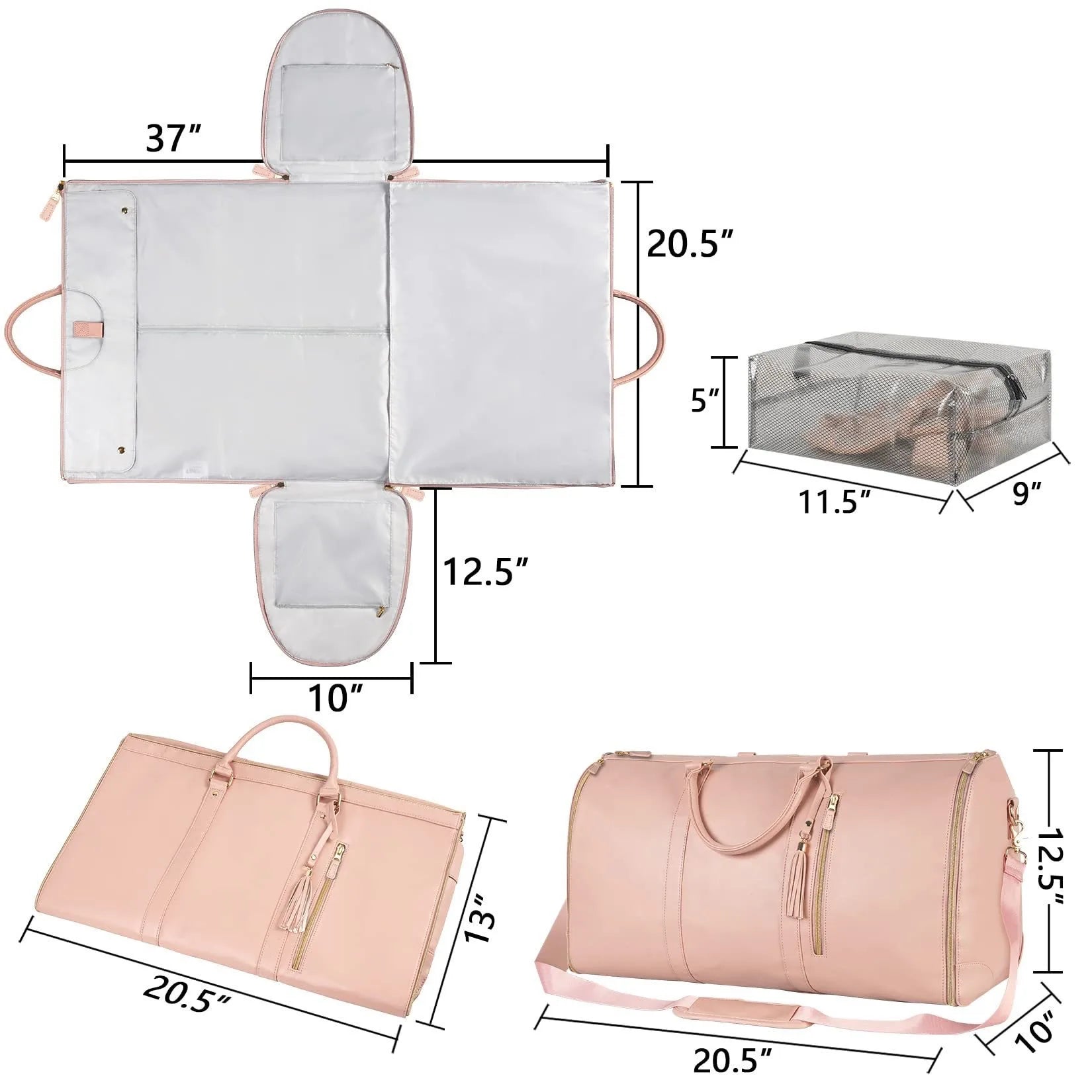 Large Capacity Travel Bag Women Duffle Folding Suit Bag Multifunctional Carry on  Personality Weekend  Tote Bags For Gym Fitness