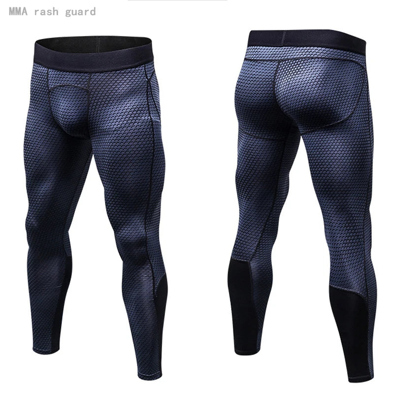Compression Basketball Leggings Men Running Tights Second Skin Gym Workout Pants Sport Rash Guard Male Jogging Suits Black