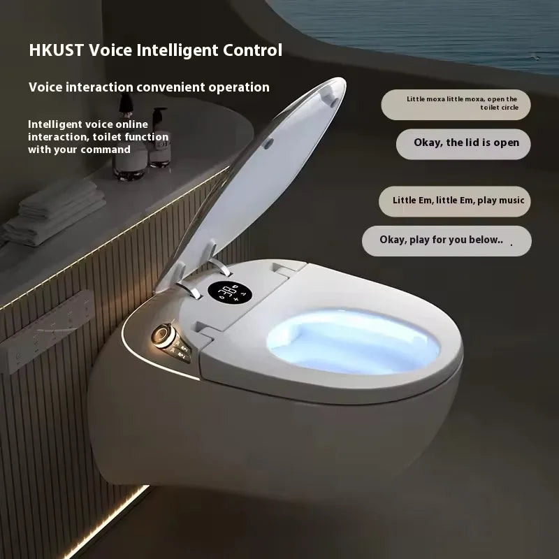 High Quality Sanitary Ware S-Trap Smart Wc Multifunction Intelligent Smart Toilet Ceramics Elongated Bowl Wall Mounted