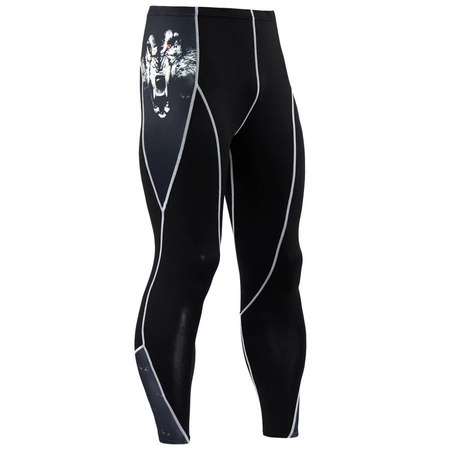 Compression Basketball Leggings Men Running Tights Second Skin Gym Workout Pants Sport Rash Guard Male Jogging Suits Black