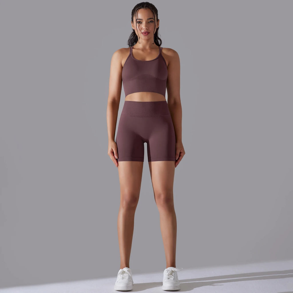 Sexy Yoga Sets Women's Tracksuit Seamless Sport Suit Running Workout Sportswear Gym Clothing Leggings Bra Fitness Suits 2 Pieces