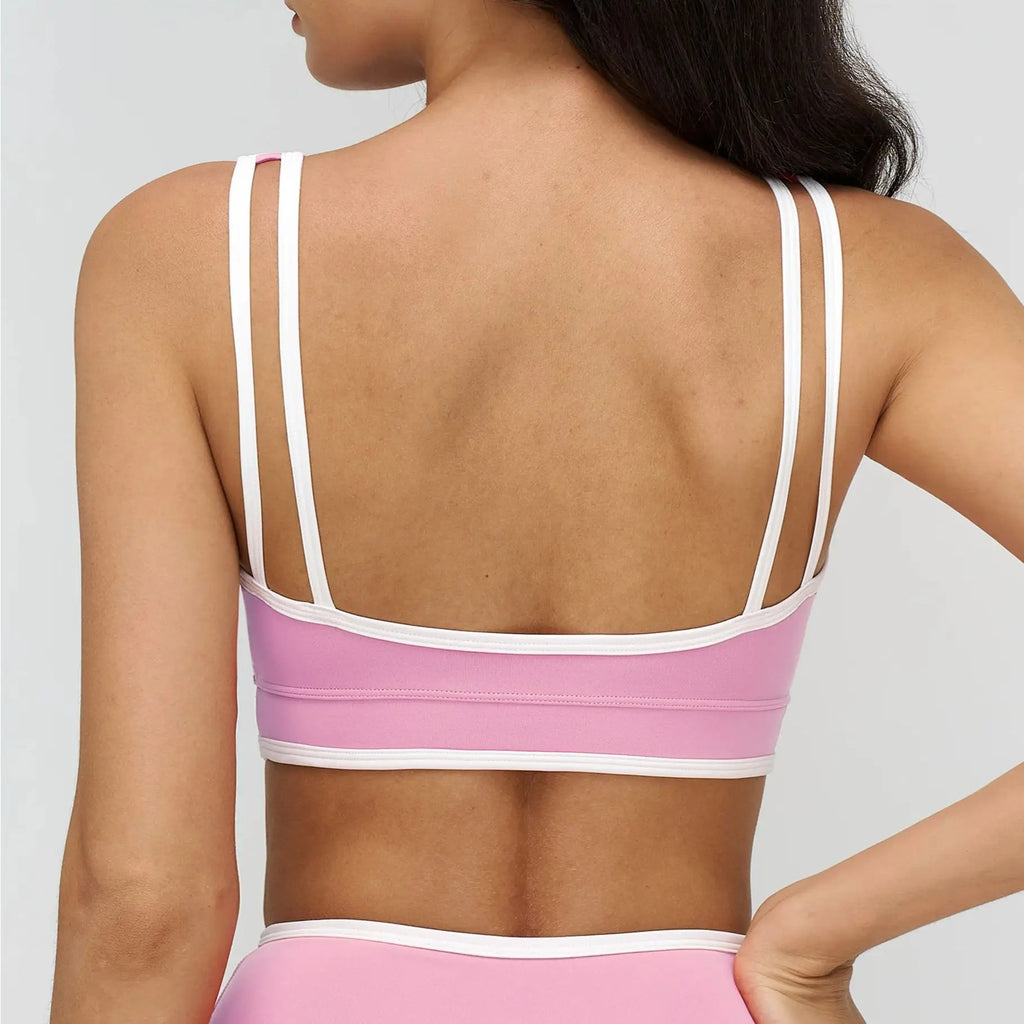 Women Gym Sets White line Bras Leggings Crossover Waist Suits Fitness Sports  Workout Yoga Pants Tights 2 Pecs Sportswear