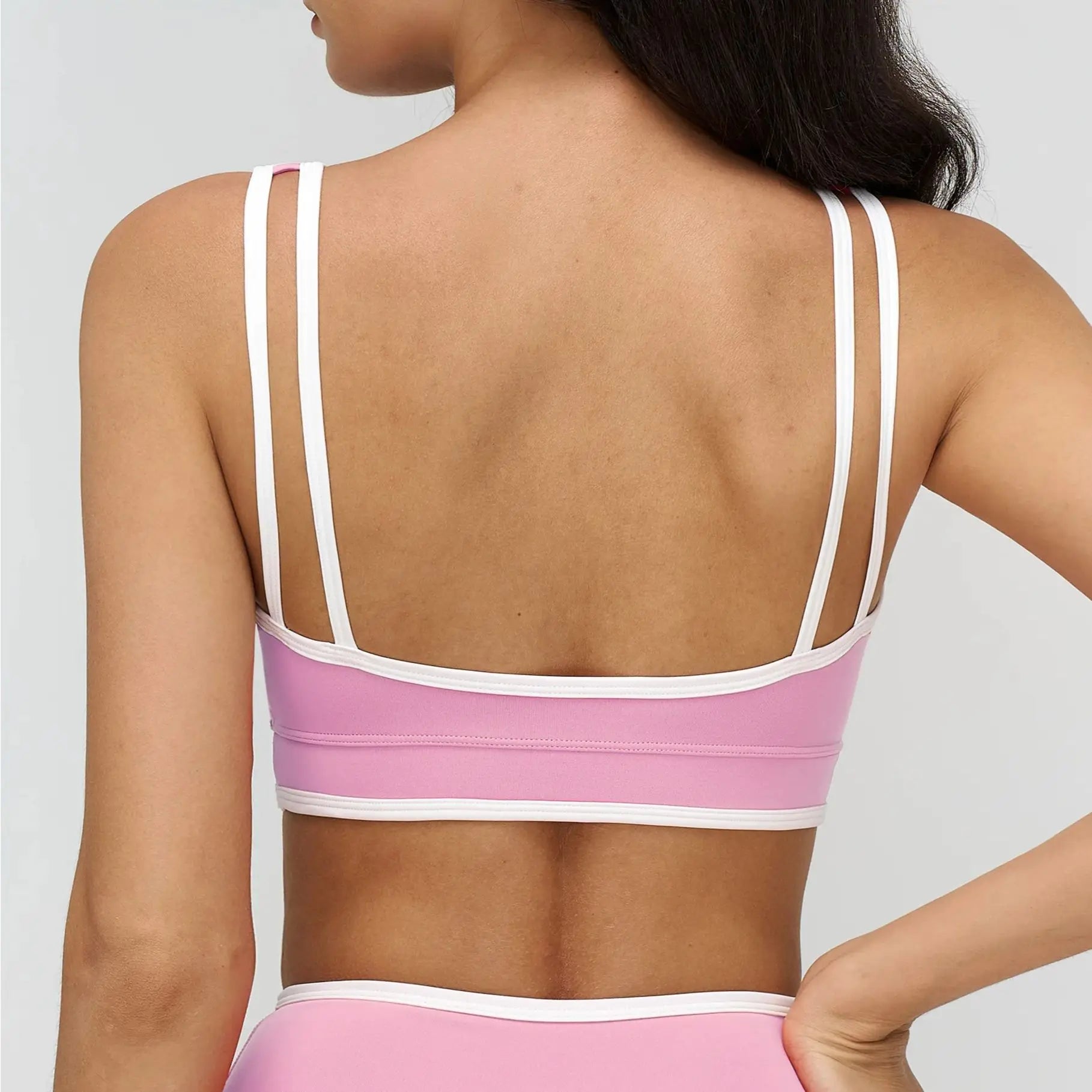 Women Gym Sets White line Bras Leggings Crossover Waist Suits Fitness Sports  Workout Yoga Pants Tights 2 Pecs Sportswear