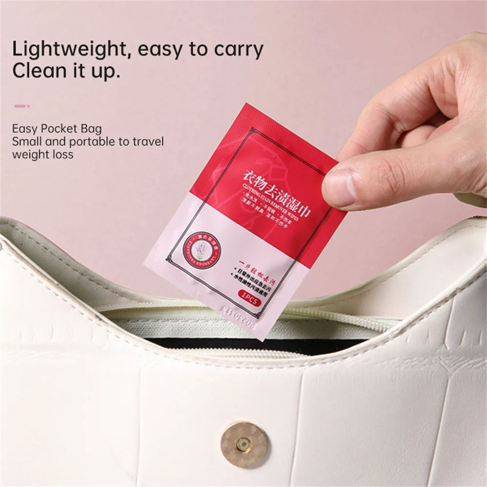 20Pcs Clothes Stain Removal Wet Wipes No Washing Cleaning Dirt Oil Removal Wipes Small White Shoes Jacket Dirt Removal Wet Wipes