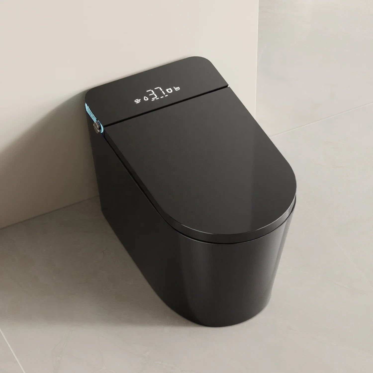 Glossy Black Wc Intelligent Toilet Ceramic Automatic Toilet Bowl Bathroom Sanitary Smart Electric Toilet