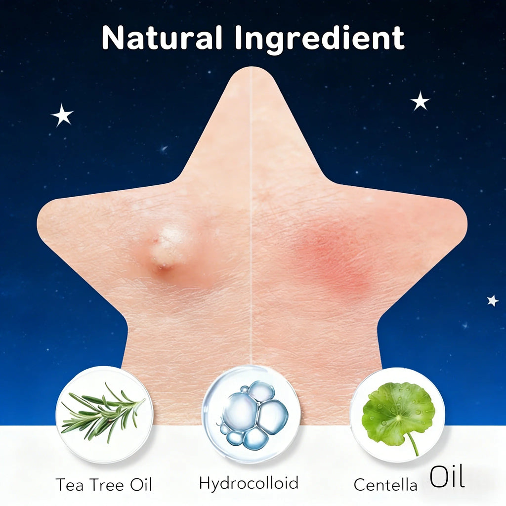 252/504/1008-Piece HITWORKER Acne Patches | Invisible Blemish Cover, Enriched with Tea Tree Oil, Gentle Cleansing