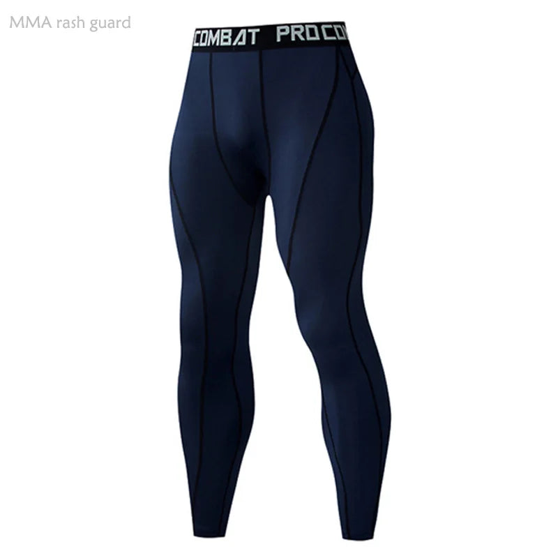 Compression Basketball Leggings Men Running Tights Second Skin Gym Workout Pants Sport Rash Guard Male Jogging Suits Black