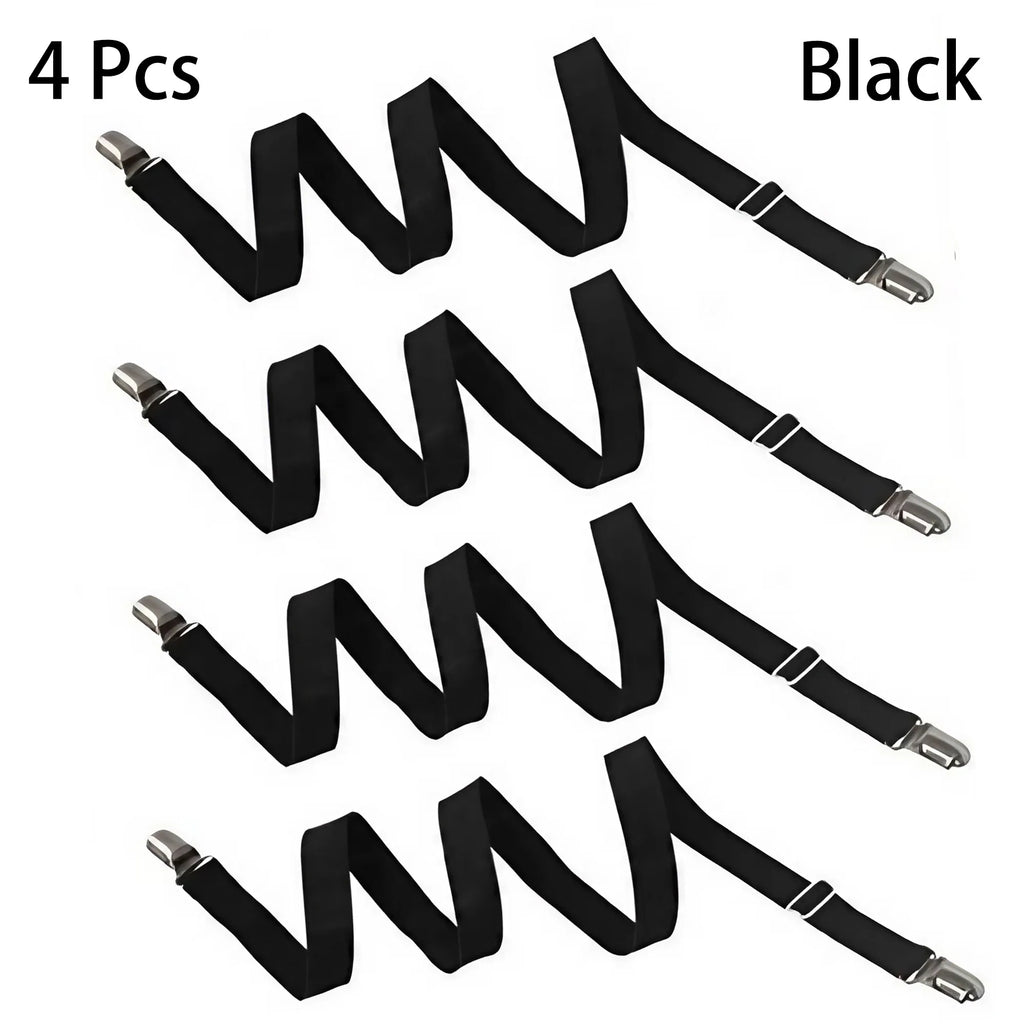 Bed Sheet Holder Clips - Elastic Non-Slip Sheet Fasteners, Adjustable Mattress Gripper for Fitted Sheets, Sofa Covers, Duve
