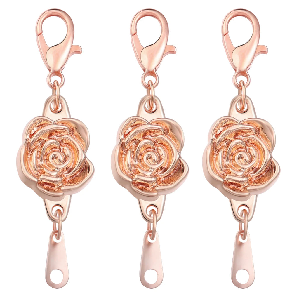 5pcs/lot Strong Magnetic Clasps Alloy Rose Extenders Closures Lobster Clasp Connectors for DIY Jewelry Making Bracelets Necklace