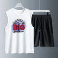 Men's vest suit Summer sleeveless printed Big Brother tank  Tops + shorts  suit	tracksuit men y2k tracksuit Quick drying men's