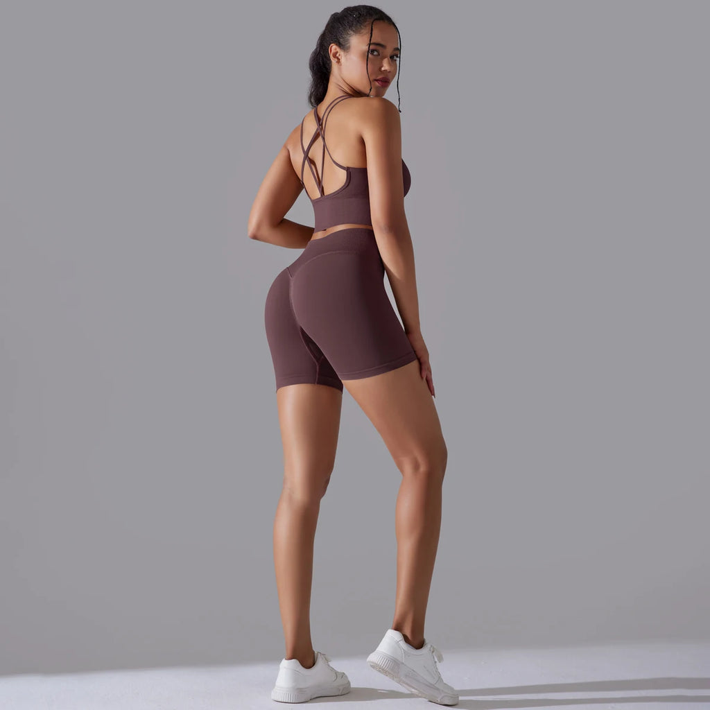 Sexy Yoga Sets Women's Tracksuit Seamless Sport Suit Running Workout Sportswear Gym Clothing Leggings Bra Fitness Suits 2 Pieces