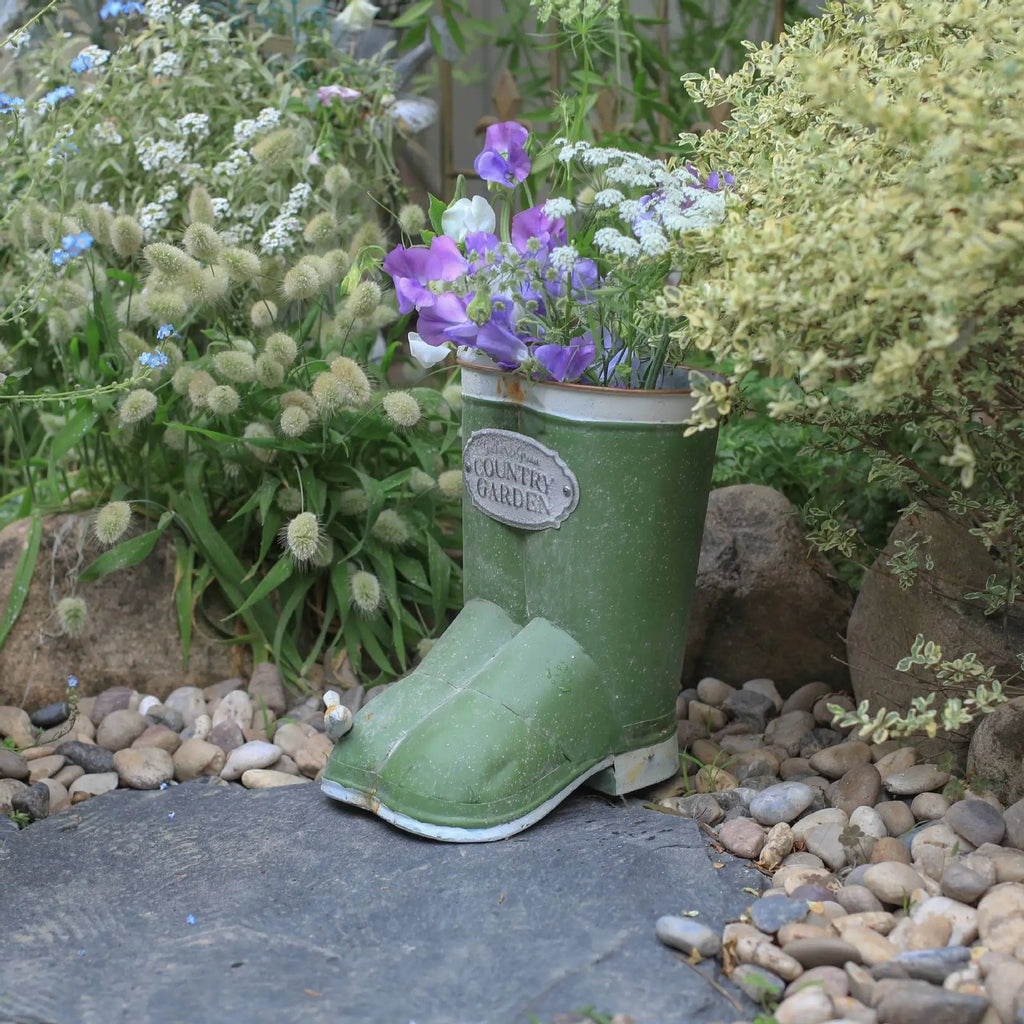 Iron Water Shoes Decorative Flower Pot Pastoral Home Potted Flower Vessel Wholesale Iron Crafts Creative