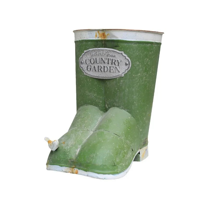 Iron Water Shoes Decorative Flower Pot Pastoral Home Potted Flower Vessel Wholesale Iron Crafts Creative