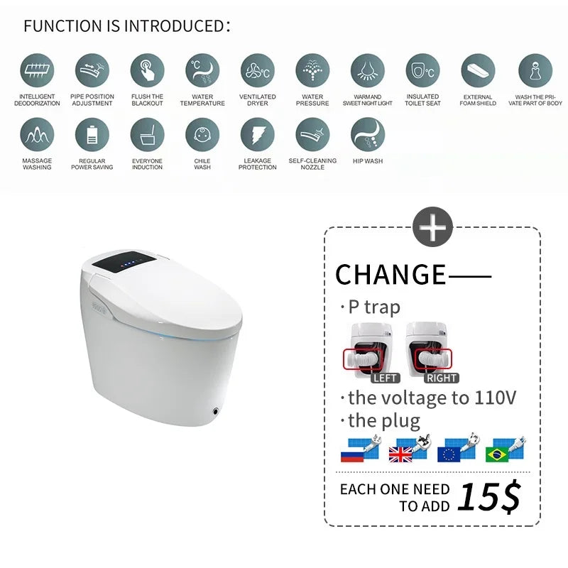 Modern Electronic Sanitary Wares Modern Economic Wc Intelligent Toilet Cheap Price