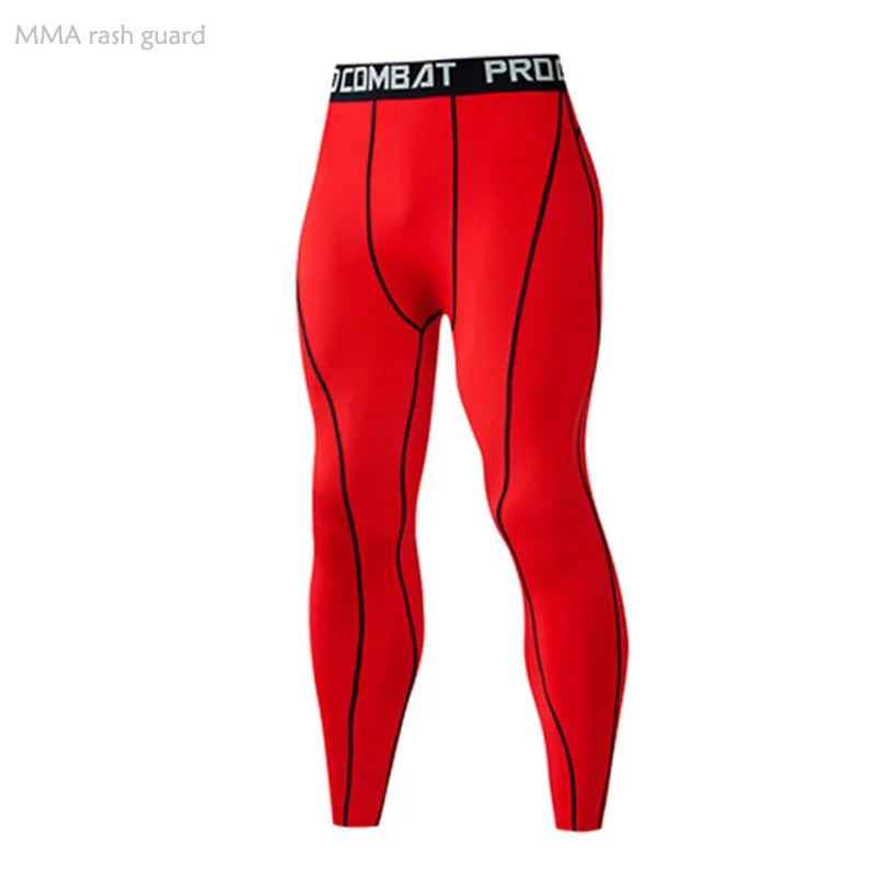 Compression Basketball Leggings Men Running Tights Second Skin Gym Workout Pants Sport Rash Guard Male Jogging Suits Black