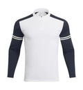 Custom DIY Long-sleeved Half-zipper T Shirt Men Elastic Training Gym Fitness Workout Sport Jersey Athletic Running Shirt Men