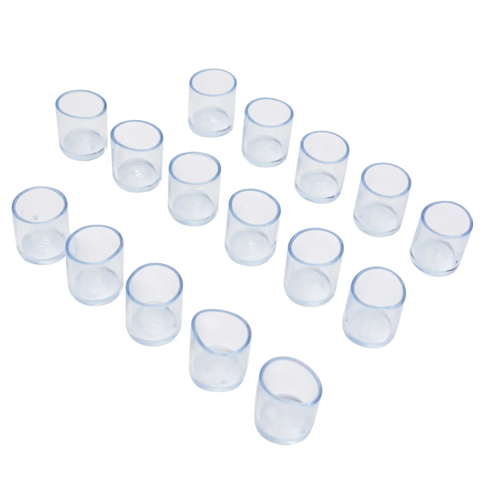 16Pcs 16/19/25/30mm Chair Leg Cap Rubber Feet-Protector Pads Non-slip Transparent Table Covers Furniture Leveling Feet Decor