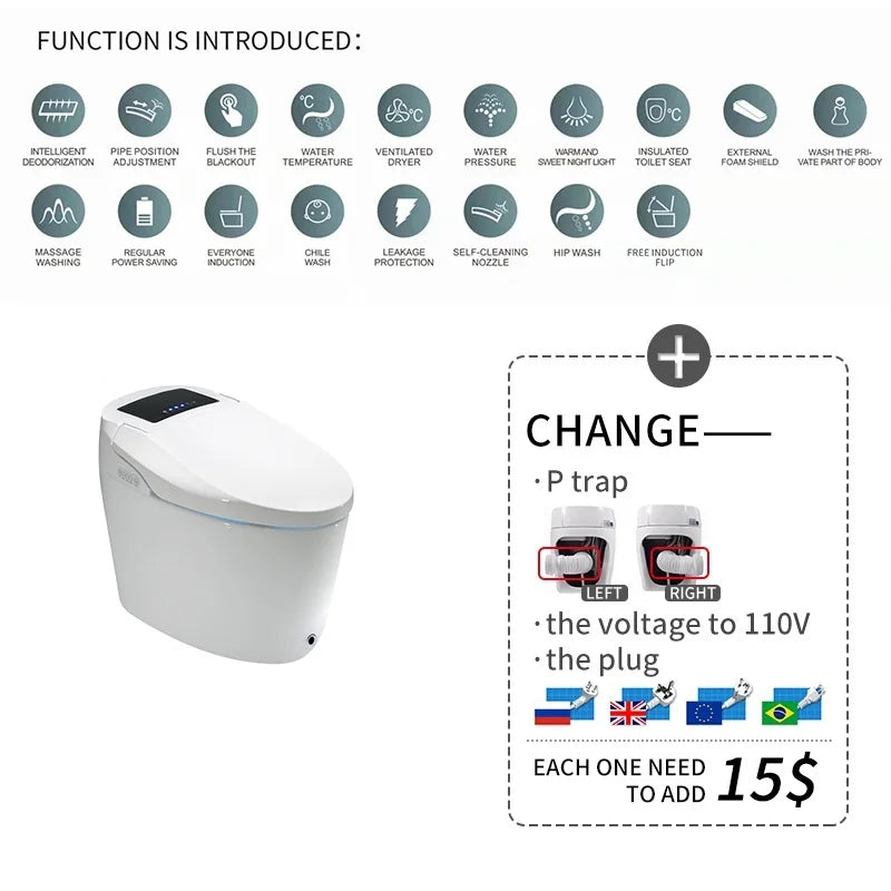 Modern Electronic Sanitary Wares Modern Economic Wc Intelligent Toilet Cheap Price