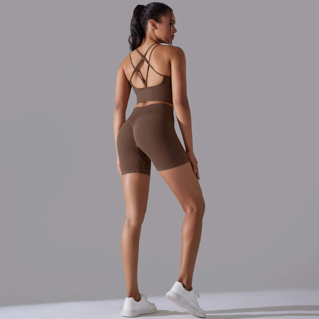 Sexy Yoga Sets Women's Tracksuit Seamless Sport Suit Running Workout Sportswear Gym Clothing Leggings Bra Fitness Suits 2 Pieces