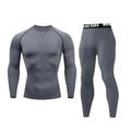 Men's Running Set Gym Jogging Thermo underwear XXXL Two piece skin Compression Fitness Sports rashgard Male Quick dry Track suit