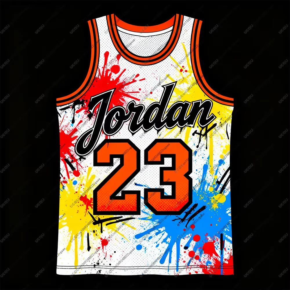 Summer Chicago Suit Male Boys Men Gym Fitness T Shirt Breathable Casual Sports Vest Gift Workouts 23 J-Jorda Basketball Tank Top