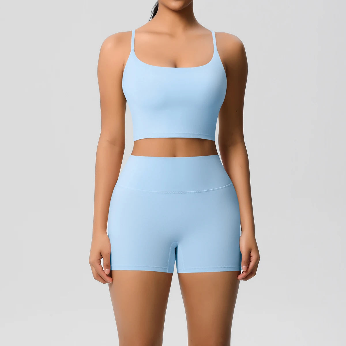 2 Piece Yoga Clothes Women 2pcs Patchwork Sport Yoga Suit Sports women's yoga bra Quick Drying Cycling Workout Gym Shorts