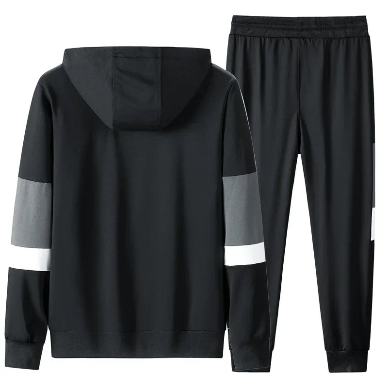 2024 Men's Sweatshirt Running Suit Autumn Thick Warm Tracksuit 2 Pieces Hoodies Sets Male Coat Fitness Gym Clothing