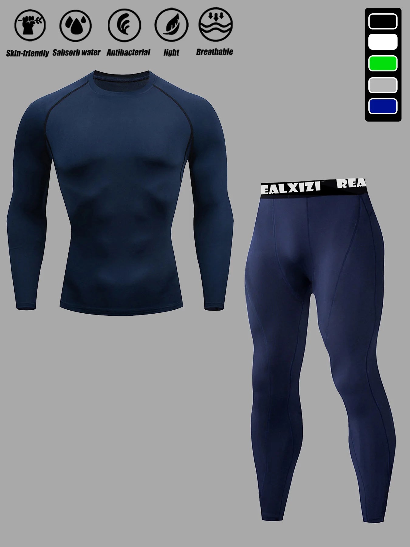 Men's Compression Sportswear Suit Running GYM Tight Clothes Yoga Sets Male Jogging Quick-drying Clothing Tracksuit Fitness Set