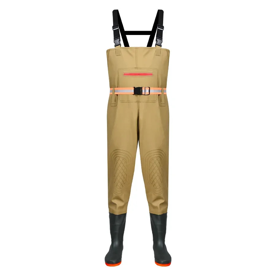 Thickened Underwater Pants Rain Pants with Rain Shoes Full Body One-piece Waterproof Clothing Catching The Sea Equipment