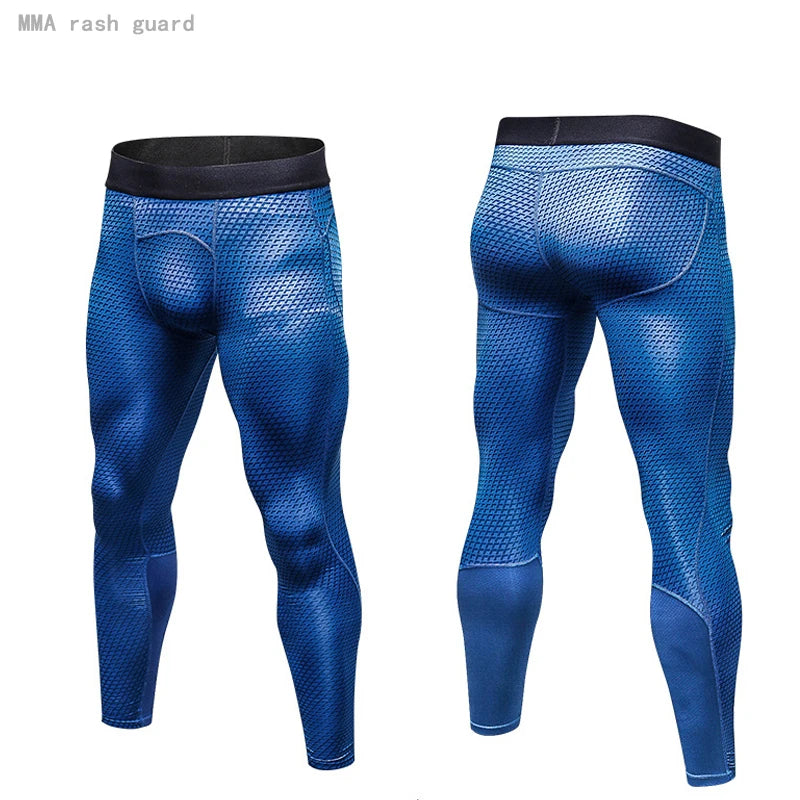 Compression Basketball Leggings Men Running Tights Second Skin Gym Workout Pants Sport Rash Guard Male Jogging Suits Black