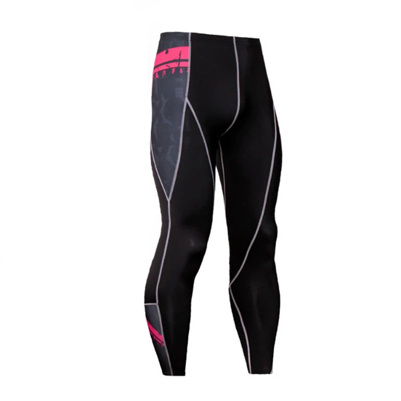 Compression Basketball Leggings Men Running Tights Second Skin Gym Workout Pants Sport Rash Guard Male Jogging Suits Black