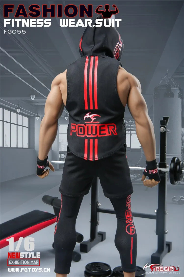 Fire Girl Toys FG055 1/6 Male Fitness  Wear Suit Fashion Sprot Clothes gym clothes Model Fit 12'' Action Figure Body Dolls