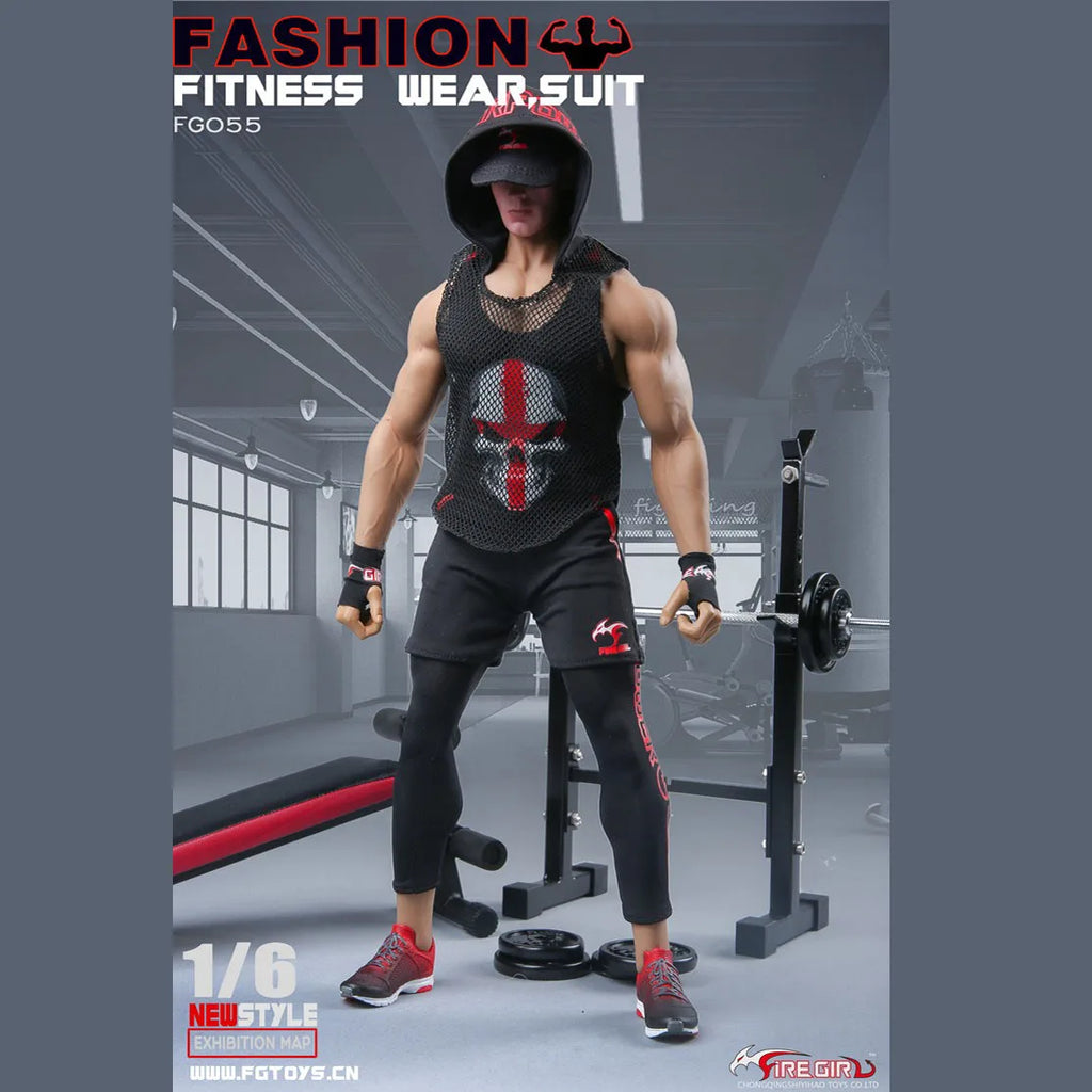 Fire Girl Toys FG055 1/6 Male Fitness  Wear Suit Fashion Sprot Clothes gym clothes Model Fit 12'' Action Figure Body Dolls