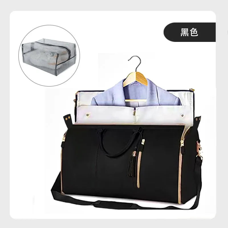 Large Capacity Travel Bag Women Duffle Folding Suit Bag Multifunctional Carry on  Personality Weekend  Tote Bags For Gym Fitness