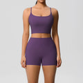 2 Piece Yoga Clothes Women 2pcs Patchwork Sport Yoga Suit Sports women's yoga bra Quick Drying Cycling Workout Gym Shorts
