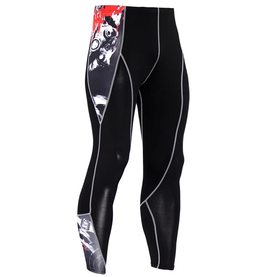 Compression Basketball Leggings Men Running Tights Second Skin Gym Workout Pants Sport Rash Guard Male Jogging Suits Black
