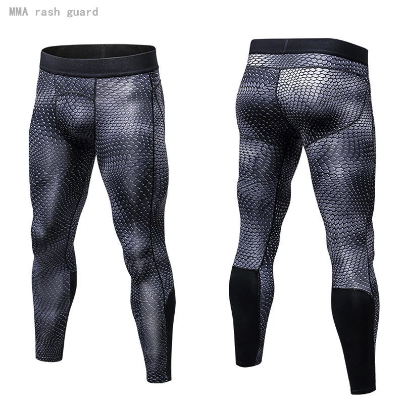 Compression Basketball Leggings Men Running Tights Second Skin Gym Workout Pants Sport Rash Guard Male Jogging Suits Black
