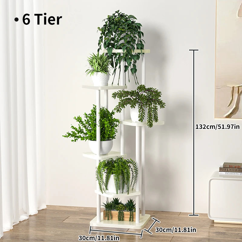 Plant Stand Stand For Flowers Wooden Storage Shelf 4/5/6 Tier Flower Shelf Planter Rack Indoor Display Stand Multiple Flower Pot