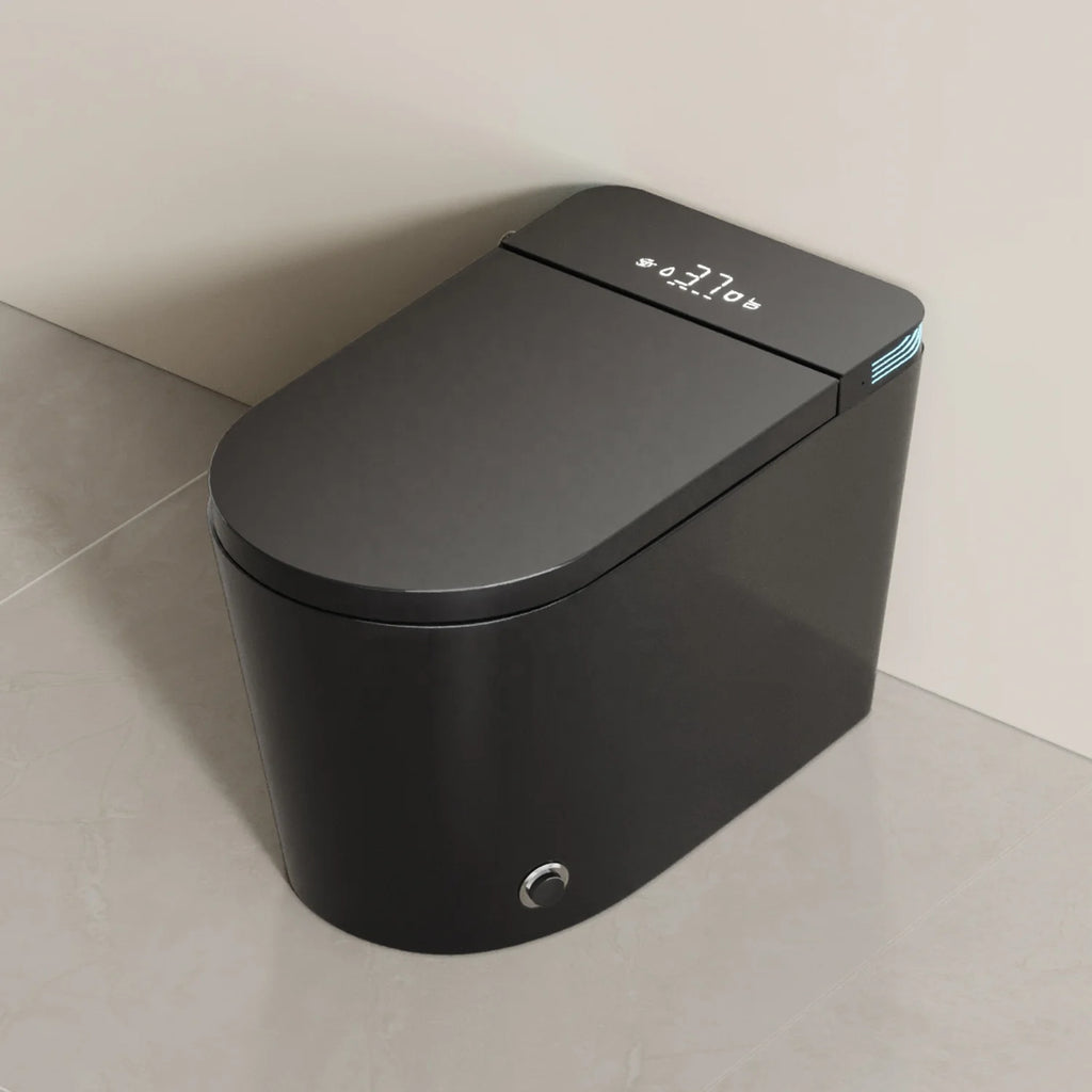 Glossy Black Wc Intelligent Toilet Ceramic Automatic Toilet Bowl Bathroom Sanitary Smart Electric Toilet