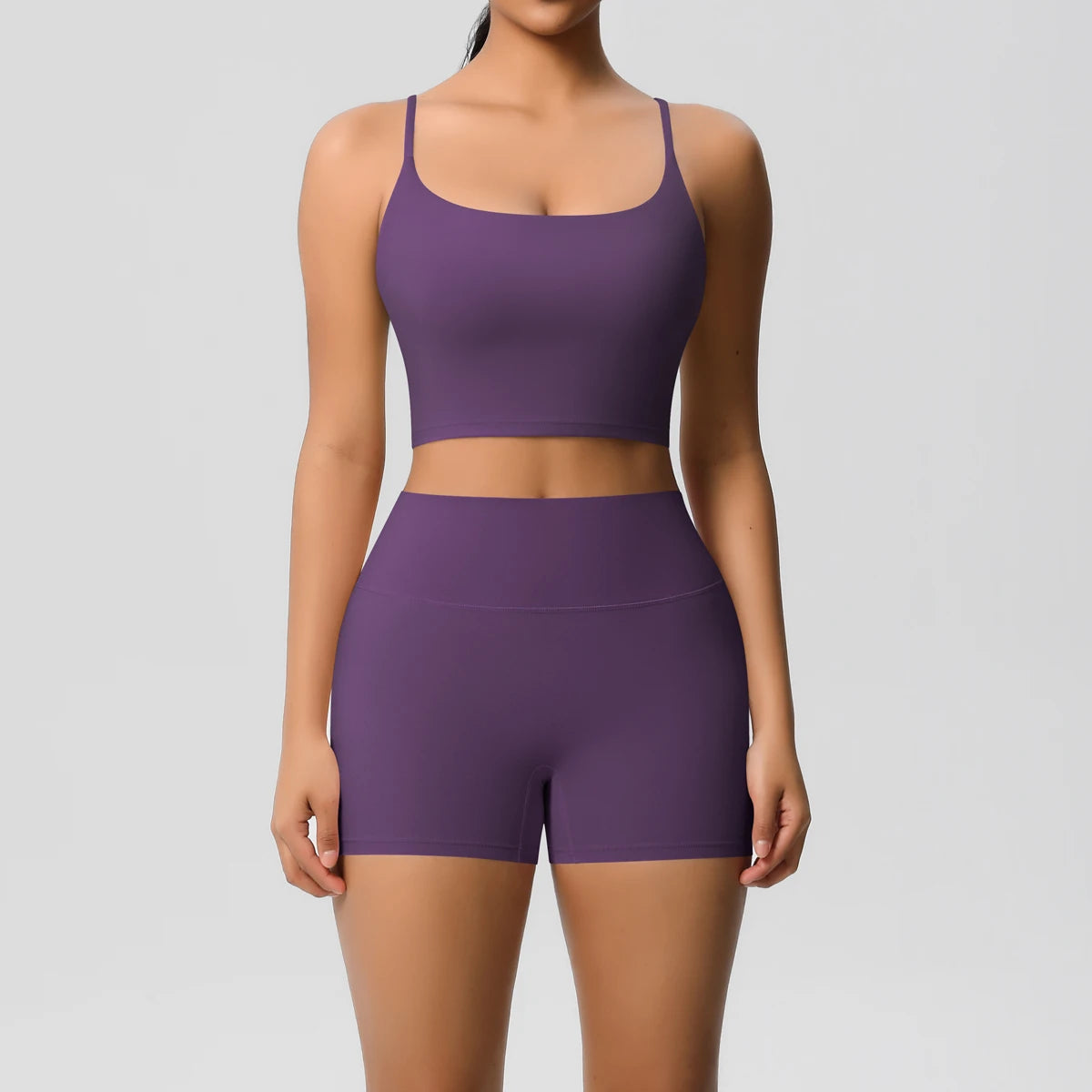 2 Piece Yoga Clothes Women 2pcs Patchwork Sport Yoga Suit Sports women's yoga bra Quick Drying Cycling Workout Gym Shorts