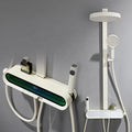 Smart Hot Selling Household White Shower Column Waterfall Modern Bathroom Thermostatic Shower Head Piano Key Digital Shower Set