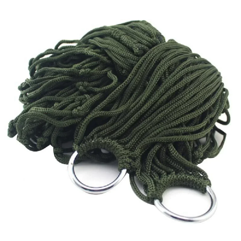 Portable Garden Outdoor Thickened Nylon Rope Hammock Indoor Mesh Hammock Portable Simple Hammock Swing Chair